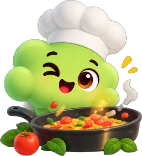 Fey en toque de chef fait sauter des légumes